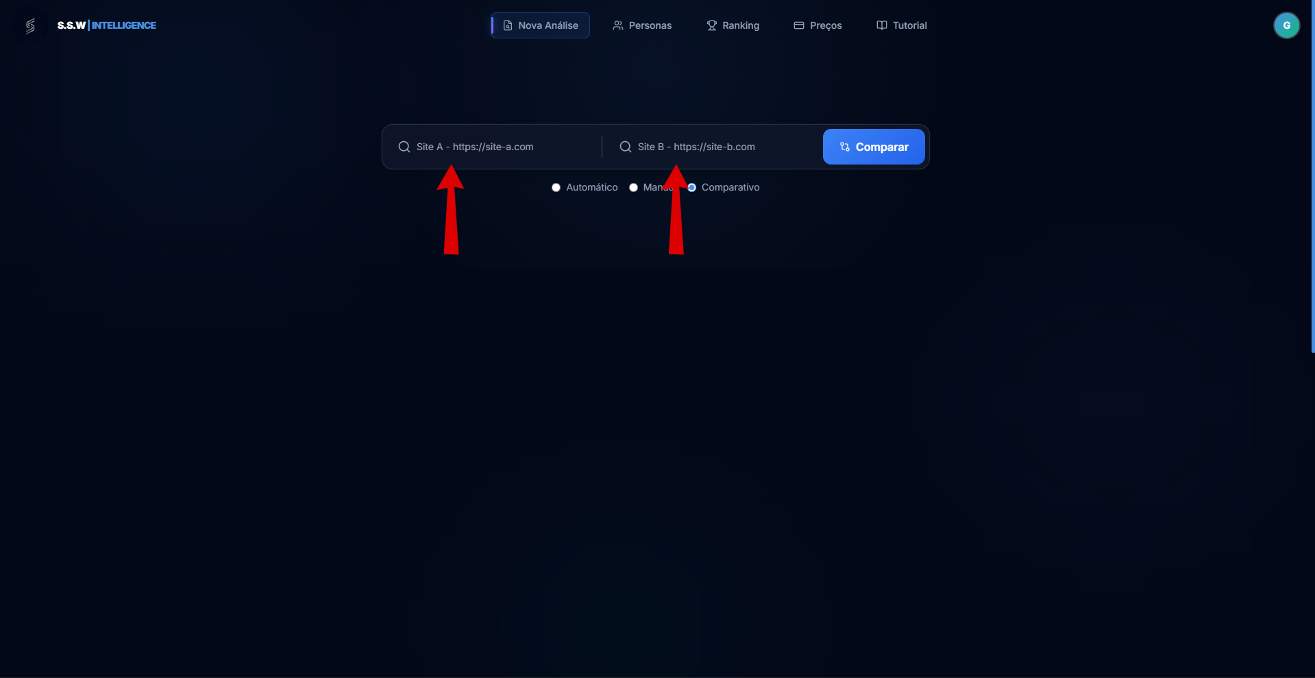 Configurando URLs Comparativas